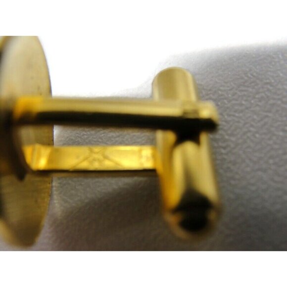 Polished Gold Tone Cufflinks Phoenix Bird Hallmark Wedding Tux Vintage - Picture 13 of 15